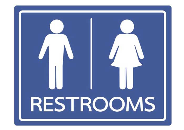 Restroom Illustration signboard
