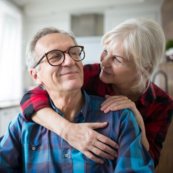 mature couple smiling